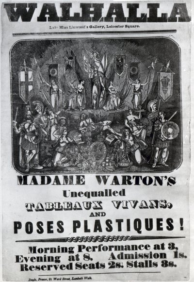 Käsikirjamainonta "Madame Warton