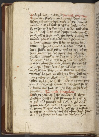 Harley MS 2378 Lääketieteelliset ja kulinaariset reseptit, n. 1395 (muste vellum) tekijältä English School