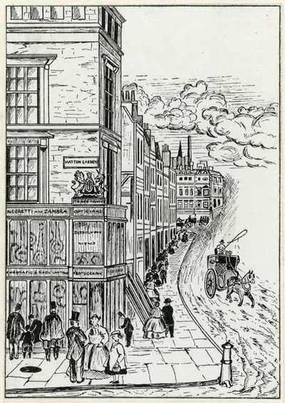 Hatton Garden ja Holborn, 1866 tekijältä English School