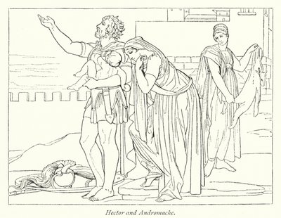 Hector ja Andromache (litho) tekijältä English School