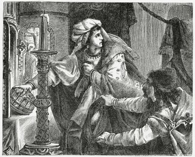 Helene Kottanerin varastaa Pyhän Tapanin kruunun vuonna 1440, 1882 tekijältä English School