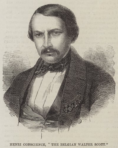 Henri Conscience, "Belgialainen Walter Scott" (kaiverrus) tekijältä English School