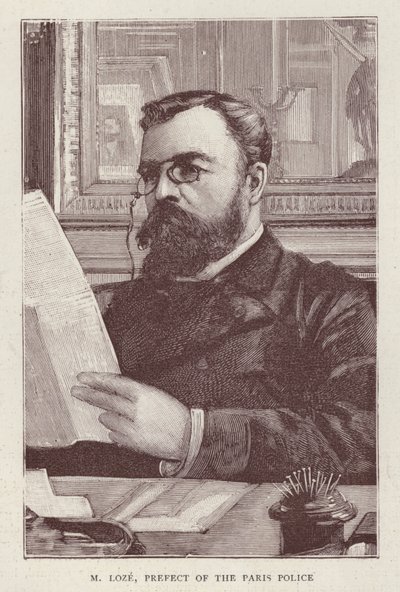 Henri Loze, ranskalainen poliitikko ja Pariisin poliisiprefekti (litho) tekijältä English School