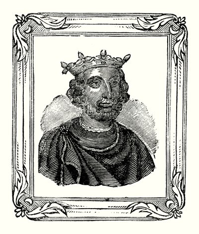 Henrik III syntyi vuonna 1208, kruunattiin vuonna 1216 ja kuoli vuonna 1272 (kaiverrus) tekijältä English School