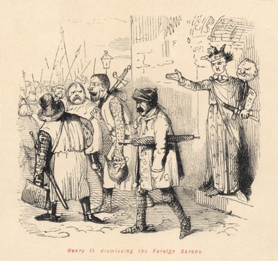 Henrik II (1133-89) erotti ulkomaalaiset paronit tekijältä English School