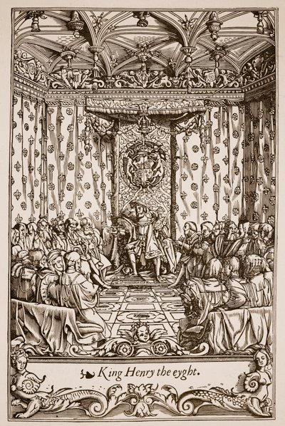 Henrik VIII parlamentissa (seepiakuva) tekijältä English School