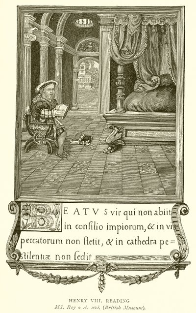 Henry VIII lukee tekijältä English School