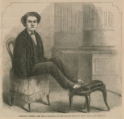 Hermann Untman, pedaali Paganini, Lontoon Pavilion Music Hallissa tekijältä English School