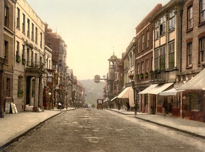 High Street, Guildford (käsin värjätty valokuva) tekijältä English School