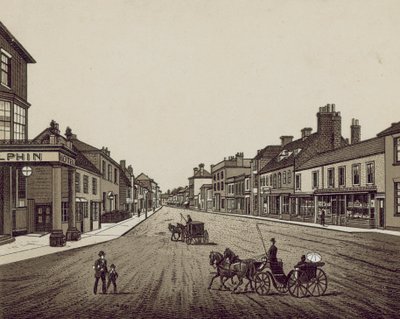 High Street, Petersfield (litografia) tekijältä English School