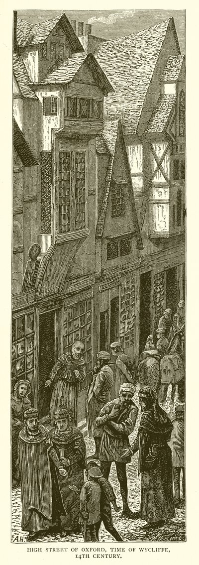 Oxfordin High Street, Wycliffen aika, 1300-luku tekijältä English School
