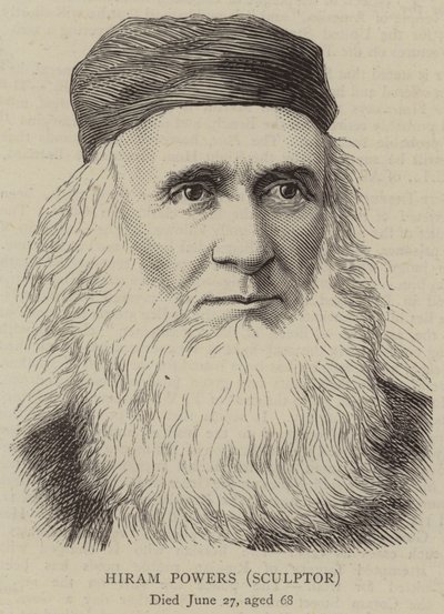 Hiram Powers, kuvanveistäjä (kaiverrus) tekijältä English School