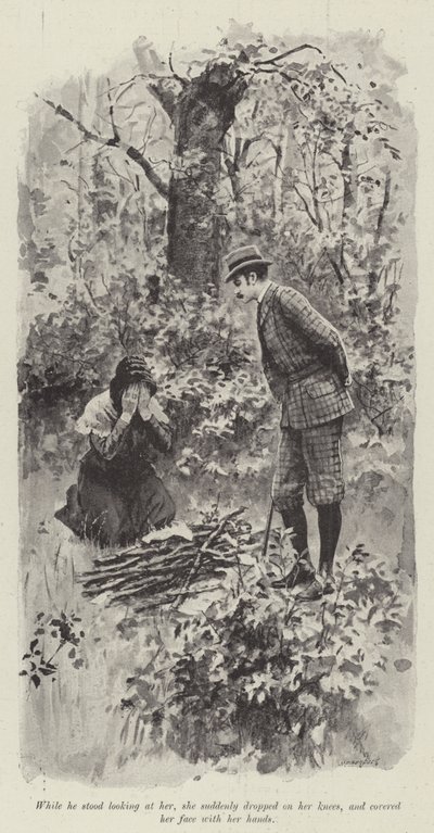 Hänen hyvä keiju, kirjoittanut Mary Elizabeth Braddon (litho) tekijältä English School