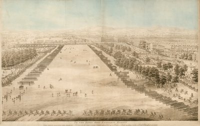 Hänen Majesteettinsa tarkastelee vapaaehtoisjoukkoa, joka on kokoontunut Hyde Parkiin syntymäpäivän kunniaksi 4. kesäkuuta 1799 tekijältä English School