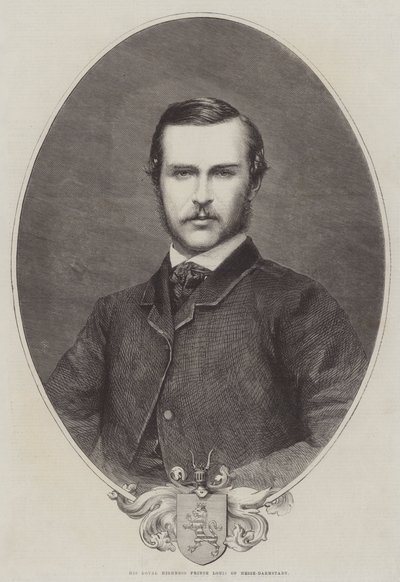Hänen kuninkaallinen korkeutensa Hessen-Darmstadtin prinssi Louis (kaiverrus) tekijältä English School