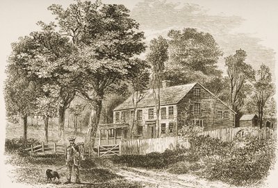 Historioitsija William H. Prescottin koti Pepperillissä lähellä Bostonia, noin vuonna 1870 Religious Tract Societyn julkaisemasta American Picturesista, 1876 tekijältä English School