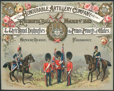 Honorable Artillery Company, rykmenttipallo, 4. maaliskuuta 1885 tekijältä English School