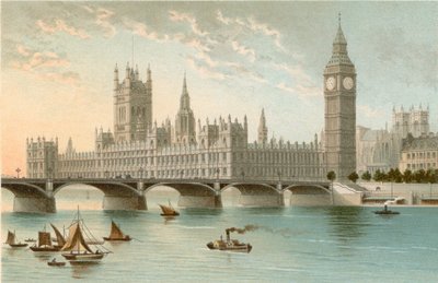 Parlamenttitalo ja Westminster Bridge tekijältä English School