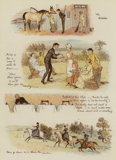 Miten Tankerville Smith otti Country Cottage (chromolitho) tekijältä English School