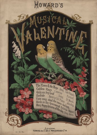 Howards Musical Valentine (värilitografia) tekijältä English School