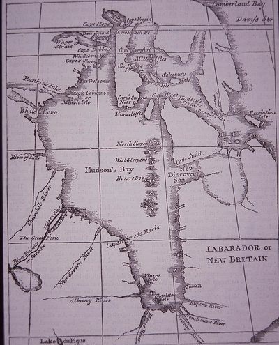 Hudson Bay Company, Hudson Bayn kartta julkaistiin vuonna 1744 tekijältä English School