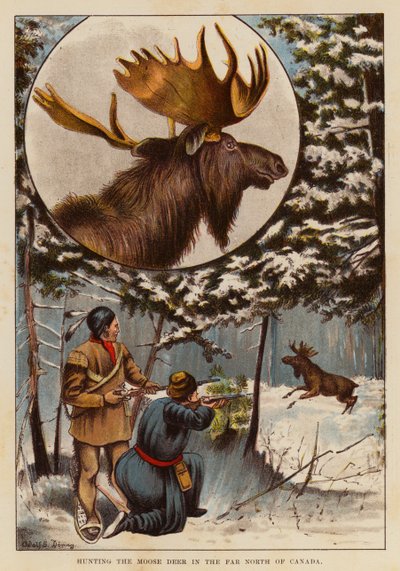 Hirvihirven metsästys Kanadan pohjoisosassa (värilitro) tekijältä English School