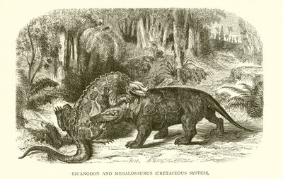 Iguanodon ja Megalosaurus, liitukausijärjestelmä tekijältä English School