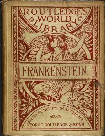 Kuvitettu "Frankensteinin" etukansi, kirjoittanut Mary Shelley tekijältä English School