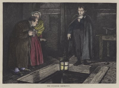 Kuvitus Oliver Twistille (värillinen kaiverrus) tekijältä English School