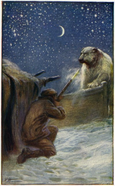 William H. G. Kingstonin kuvitus Peter The Whaler -teokseen (värilitro). tekijältä English School