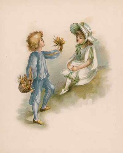 Illustration for Kukkien kieli (chromolitho) (kuvitus) tekijältä English School