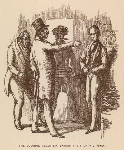 Kuvitus The Newcomesille, kirjoittanut Thackeray (litho) tekijältä English School