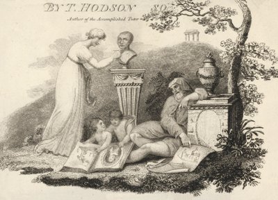 Kuvitus Thomas Hodsonin, "Accomplished Tutor" -kirjan kirjoittajan kirjasta (kaiverrus). tekijältä English School