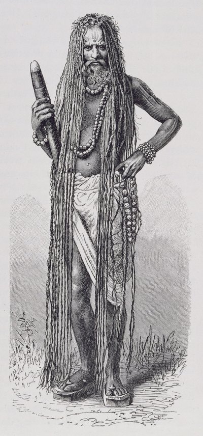 Intialainen fakiiri, Prof. Friedrich Ratzelin teoksesta The History of Mankind, Vol. III, 1898 tekijältä English School