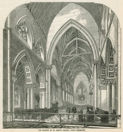 St Marys Churchin sisustus Stoke Newingtonissa tekijältä English School