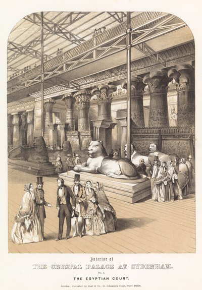 Sydenhamin Crystal Palacen sisätilat - Egyptin tuomioistuin tekijältä English School