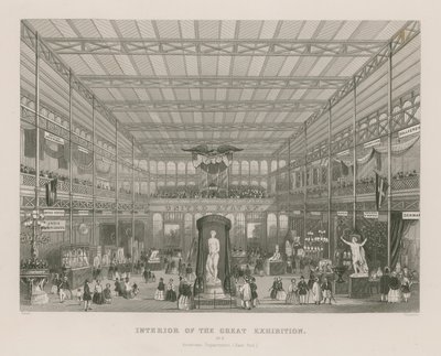 Suuren näyttelyn sisustus, 1851, Amerikan osasto (East End) tekijältä English School