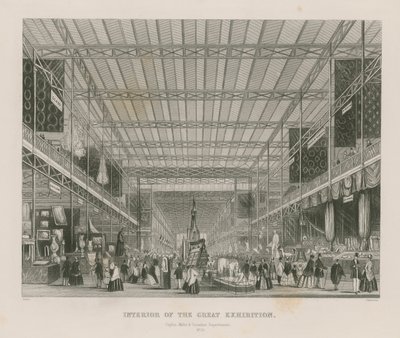 Suuren näyttelyn sisustus, 1851, Ceylon, Malta ja Kanadan departementit tekijältä English School
