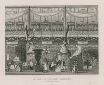 Suuren näyttelyn sisustus, 1851, Ranskan ja Belgian osasto tekijältä English School