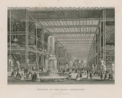 Suuren näyttelyn sisustus, 1851, Transeptistä itään katsoen tekijältä English School