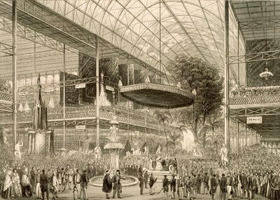 Suuren näyttelyn sisätilat, suuri osavaltion avajaiset 1. toukokuuta 1851 tekijältä English School