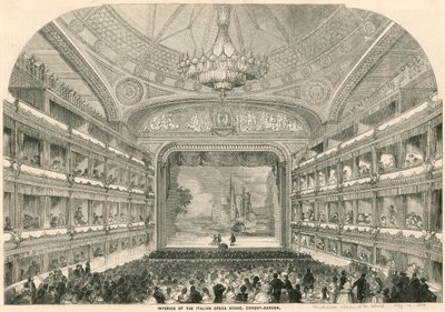 Italian oopperatalon sisustus, Covent Garden, Lontoo tekijältä English School