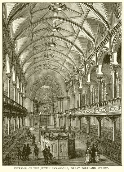 Juutalaisen synagogan sisätilat, Great Portland Street tekijältä English School