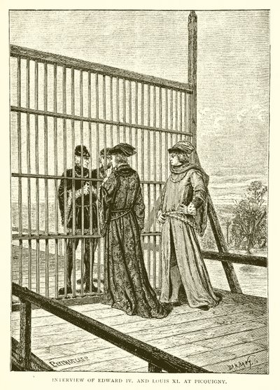 Edward IV:n ja Louis XI:n haastattelu Picquignyssä tekijältä English School