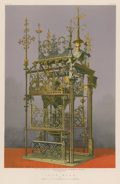 Iron Work, herrat W Mc Farlane and Co, Glasgow tekijältä English School