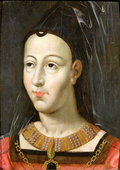 Isabella of Bourbon (kaiverrettu "Margaret of York") n. 1581-1613 (öljy levylle) tekijältä English School
