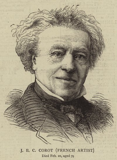 J B C Corot, ranskalainen taiteilija (kaiverrus) tekijältä English School