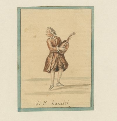 J. F. Handel, 1800-luvun puoliväli (kynä ja muste, värikynä ja pesu paperille) tekijältä English School