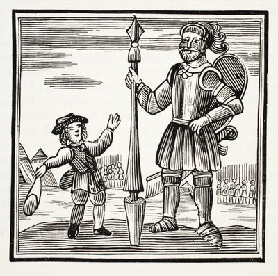 Jack and the Giant, kuvitus John Ashtonin kirjasta Chap-books of the Eighteenth Century, pubi. 1882 tekijältä English School