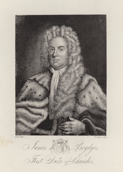 James Brydges, Chandosin herttua (kaiverrus). tekijältä English School